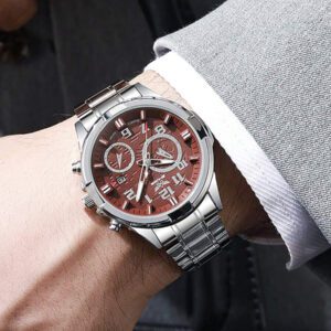 Nouvelle montre à quartz à grand cadran en acier allié de mode décontractée pour hommes avec filtrage de la lumière bleue, pour le transfrontalier