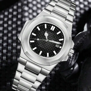 1 pièce Montre à quartz pour homme, avec bracelet argenté, style mode casual et affaires, cadran avec échelle et fonction calendrier, idéale pour le port quotidien ou en cadeau pour les vacances