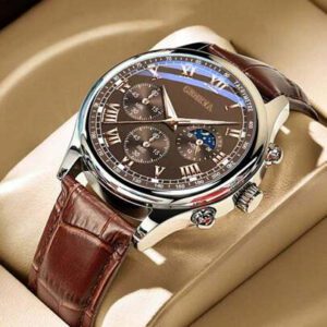 1 pièce Montre-bracelet affaires pour homme, montres pour hommes, marque de luxe supérieure, montre-bracelet pour homme, horloge pour homme, montre sport à quartz. Bracelet en PU - Montre décontractée élégante et confortable