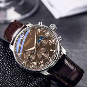 1 pièce Montre-bracelet affaires pour homme, montres pour hommes, marque de luxe supérieure, montre-bracelet pour homme, horloge pour homme, montre sport à quartz. Bracelet en PU - Montre décontractée élégante et confortable