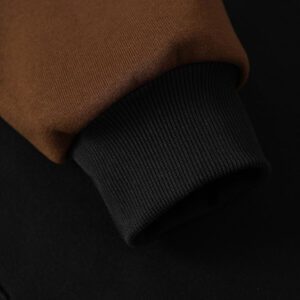 Manfinity Dauomo Homme Sweat-shirt à capuche à blocs de couleurs zippé à doublure thermique à cordon (sans t-shirt)
