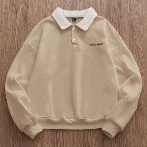 SWAVVY Sweat-shirt-shirt décontracté à manches longues, coupe ample, doublé thermique pour hommes, automne/hiver