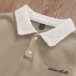 SWAVVY Sweat-shirt-shirt décontracté à manches longues, coupe ample, doublé thermique pour hommes, automne/hiver