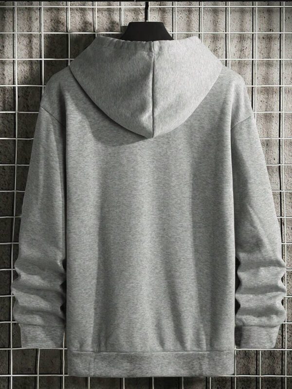 Manfinity Homme Sweat À Capuche Imprimé Lettre Pour Homme Avec Cordon De Serrage – Image 15