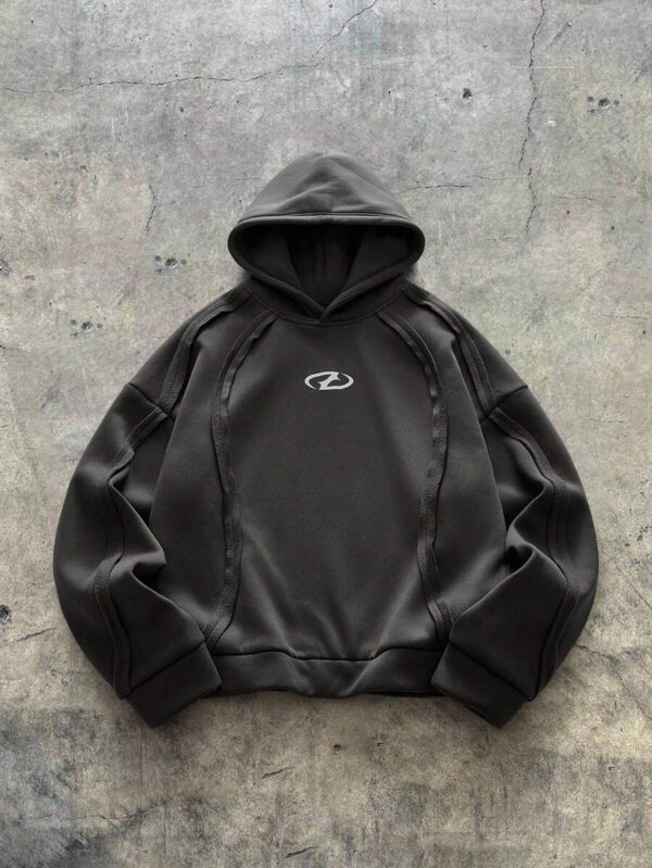 AXEPEAK Sweat-shirt oversize à manches longues avec capuche pour hommes – Image 2