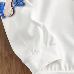 SWAVVY Sweat-shirt ample à manches longues avec patchwork rayé pour homme, style casual