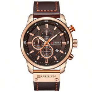 Curren Montre chronographe en PU casual et sport pour hommes CURREN