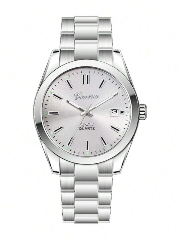 Montre d'homme Ã  bracelet en alliage sans boÃ®te, calendrier, pour le sport, les affaires et les tenues casual - convient aux personnes Ã  succÃ¨s â€“ Image 4