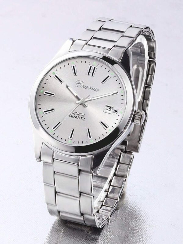 Montre d'homme Ã  bracelet en alliage sans boÃ®te, calendrier, pour le sport, les affaires et les tenues casual - convient aux personnes Ã  succÃ¨s â€“ Image 5