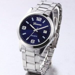 Montre d'homme à bracelet en alliage sans boîte, calendrier, pour le sport, les affaires et les tenues casual - convient aux personnes à succès