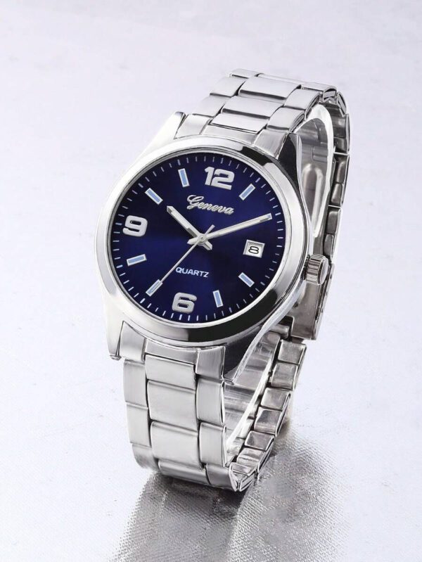 Montre d'homme Ã  bracelet en alliage sans boÃ®te, calendrier, pour le sport, les affaires et les tenues casual - convient aux personnes Ã  succÃ¨s â€“ Image 8