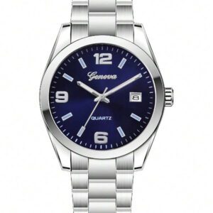 Montre d'homme à bracelet en alliage sans boîte, calendrier, pour le sport, les affaires et les tenues casual - convient aux personnes à succès