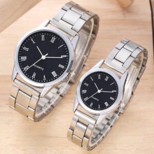 2/1 pièce Montre à quartz parfaite, mode, loisirs, classique, romantique pour couples, styles homme et femme, cadeau d'anniversaire, cadeau idéal pour les couples, fournitures scolaires, produit de voyage essentiel, à porter avec sa petite amie, Noël, outil idéal pour l'université