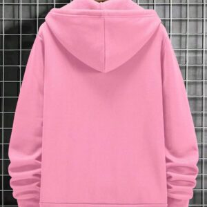 Manfinity LEGND sweat-shirt à capuche zippé pour hommes avec motif graphique et cordon de serrage, à porter en extérieur. sweat-shirt à capuche zippé noir à manches longues, streetwear. Cadeau idéal pour les amis, le mari, le petit ami.