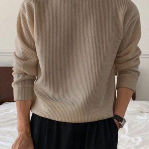 DAZY 1 pièce Sweat-shirt décontracté à col rond manches longues uni pour homme, à porter au quotidien, pour l'automne