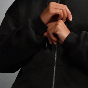 SUMWON Sweat-shirt zippé classique avec capuche à cordon, poche centrale fendue. Vêtement essentiel décontracté pour la rue, indispensable pour l'hiver et l'automne. Tenue de détente et couche de base
