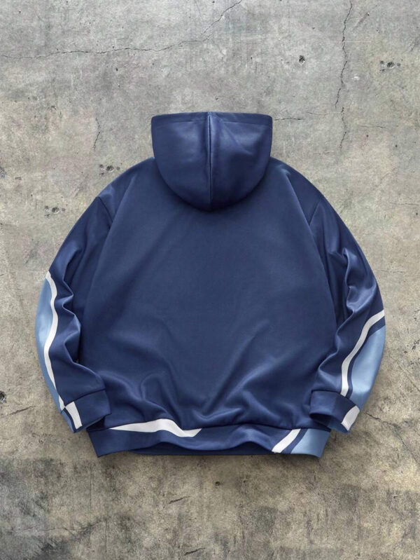AXEPEAK Sweat-shirt à capuche décontracté ample à manches longues et couleurs contrastées pour hommes – Image 3