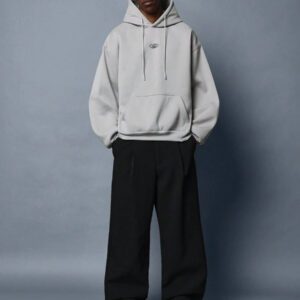SUMWON Sweat-shirt pull surdimensionné classique avec cordon de serrage, streetwear automne-hiver, tenue de détente urbaine décontractée