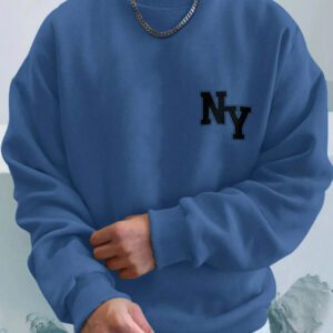 RueChic Sweat-shirt À Épaules Basses Pour Homme Avec Impression De Lettres