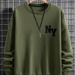 RueChic Sweat-shirt À Épaules Basses Pour Homme Avec Impression De Lettres