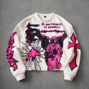 PAVTROS Sweat-shirt-shirt décontracté ample avec imprimé "Où est l'amour" pour hommes, style streetwear INS. Sweat-shirt-shirt graphique pour hommes, Sweat-shirt-shirt "Où est l'amour", Sweat-shirt-shirt blanc pour hommes, Sweat-shirt-shirt avec slogan, Sweat-shirt-shirt col rond pour hommes, style années 2000