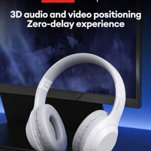 Lenovo Casque Bluetooth Lenovo TH10, casque de jeu supra-auriculaire avec graves puissants, audio haute qualité, microphone, mode double filaire et sans fil, compatible avec ordinateur et appareils mobiles