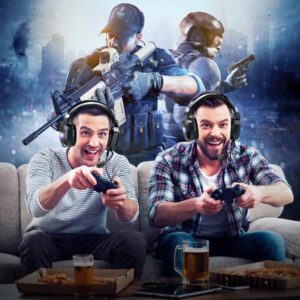 ONIKUMA Casque de jeu ONIKUMA K8 avec microphone HD flexible, éclairage RVB, son surround pour PC de jeu, casque filaire par-dessus l'oreille pour joueurs