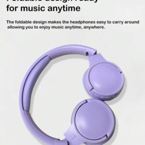 AKKHOO Casque d'écoute sans fil pliable, son stéréo, Jelly 5.3, longue durée de vie de la batterie, casque de jeu intelligent anti-bruit