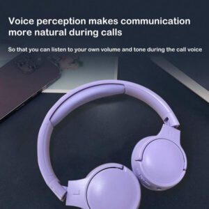 AKKHOO Casque d'écoute sans fil pliable, son stéréo, Jelly 5.3, longue durée de vie de la batterie, casque de jeu intelligent anti-bruit