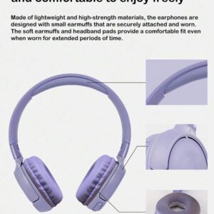 AKKHOO Casque d'écoute sans fil pliable, son stéréo, Jelly 5.3, longue durée de vie de la batterie, casque de jeu intelligent anti-bruit