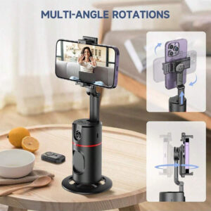 AXNEN 1 Pièce Nouvelle Version Améliorée Support De Téléphone De Suivi Automatique, Trépied De Suivi De Visage Automatique, Caméra De Contrôle À Distance, Bâton De Selfie Intelligent Intégré Portable 360 Rotation Rapide Suivant Visages Et Objets, Support De Caméra Robotique Pour Téléphone Compatible Avec Iphone 14/13/12/11 Pro/xs
