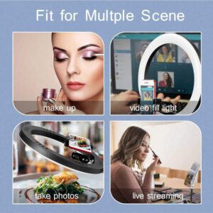 Anneau lumineux de 10 po/26 cm Éclairage photographique Support de trépied pour téléphone Anneau lumineux Selfie à distance Remplir l'anneau lumineux Lampe Vidéo en direct COOK