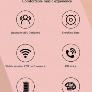 Écouteurs sans fil, Gerry 5.3 Bluetooth, longue durée de vie de la batterie, compatible avec ordinateur/iPad/smartphone, casque sans fil pour la musique/le jeu