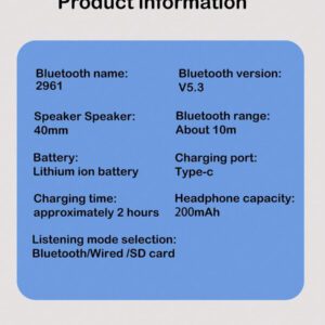 Écouteurs sans fil, Gerry 5.3 Bluetooth, longue durée de vie de la batterie, compatible avec ordinateur/iPad/smartphone, casque sans fil pour la musique/le jeu