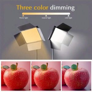ZoMei Éclairage de studio LED professionnel avec trépied de 43 pouces - Éclairage carré ajustable pour la photographie et la diffusion en direct