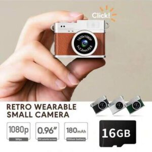 Appareil photo numérique mini 8 Go 16 Go 32 Go Petite caméra sport photo action Cam Corps vidéo caché Photographie subminiature Enregistrement Bodycam Caméscope Caméras Appareil photo pour la photographie Mini caméra rétro portable : Enregistrement vidéo 1080P HD, un accessoire élégant avec fonction de prise de vue. Écran IPS 0,96 pouce, éclairage LED. Spécialement conçu pour les jeunes. Corps ultra-léger de 17,5 g, prise de vue pendant la charge, alimentez votre création de vlog