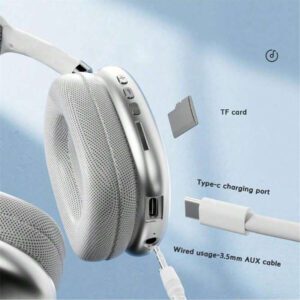 P9ProMax Casque Bluetooth sans fil, suppression du bruit Hi-Fi stéréo, casque de sport étanche, compatible avec ios et Android