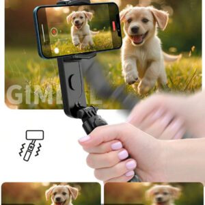 AXNEN Perche à selfie stabilisée par cardan extensible à 70 cm avec éclairage de remplissage blanc/froid/naturel, perche à selfie Bluetooth portable avec télécommande sans fil, support de téléphone à rotation 360° pour une vidéo anti-tremblement, vlogging de vacances, voyages en extérieur