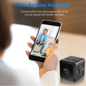 1 pièce + carte SD 16 Go, caméra cachée Full HD 1080p, petite caméra carrée pour nounou, avec télécommande via application, adaptée au bureau à domicile. Avec fonction de vision nocturne, caméras intelligentes pour la maison.