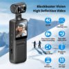 NOUVEAU Mini caméra d'action 4K Ultra HD 180 degrés rotative Vlog Wifi Caméra sport Étui étanche Casque Voyage Vélo Enregistreur conducteur