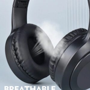 Casque Bluetooth sans fil M5 à design pliable par-dessus les oreilles pour sports de plein air, jeux. Longue autonomie avec micro. Écouteurs antibruit.
