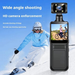 NOUVEAU Mini caméra d'action 4K Ultra HD 180 degrés rotative Vlog Wifi Caméra sport Étui étanche Casque Voyage Vélo Enregistreur conducteur