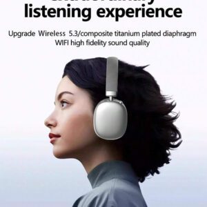 Écouteurs sans fil supra-auriculaires avec batterie 350 mAh, basses puissantes, réglables pour toutes les tailles de tête, autonomie musicale toute la journée