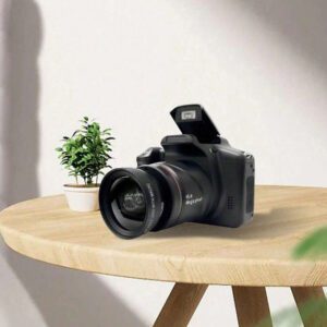Appareil photo numérique de 16 Mégapixels avec 1080p, stabilisation d'image numérique 16x zoom, caméra vidéo domestique avec objectif amovible 2,4 pouces - Noir