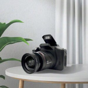 Appareil photo numérique de 16 Mégapixels avec 1080p, stabilisation d'image numérique 16x zoom, caméra vidéo domestique avec objectif amovible 2,4 pouces - Noir