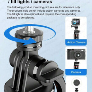 AXNEN Trépied de bâton à selfie portable de 51 pouces, avec lumière LED, rotation à 360°, support de téléphone portable détachable, trépied extensible et polyvalent pour téléphone portable/appareil photo/GoPro, compatible avec iPhone et smartphones Android, avec télécommande sans fil