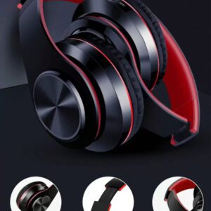 Écouteurs Bluetooth sans fil à 7 couleurs illuminantes, Bluetooth 5.0, microphone intégré, design pliable, mode double filaire/sans fil, léger et confortable, convient pour le travail, l'entraînement, le jeu et la musique