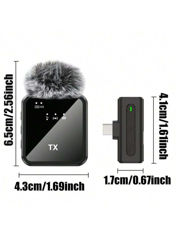 Microphone cravate sans fil professionnel compatible avec iPhone, iPad - Microphone omnidirectionnel sans fil à condensateur pour enregistrement d'entretien, vidéo, podcast – Image 10