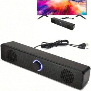 Enceintes pour ordinateur alimentées par USB, enceintes stéréo filaires de bureau pour ordinateur de bureau, ordinateur portable, PC, tablette, téléphone portable, lecteur CD, écran TV sans fil, haut-parleur Bluetooth