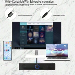 Enceintes pour ordinateur alimentées par USB, enceintes stéréo filaires de bureau pour ordinateur de bureau, ordinateur portable, PC, tablette, téléphone portable, lecteur CD, écran TV sans fil, haut-parleur Bluetooth
